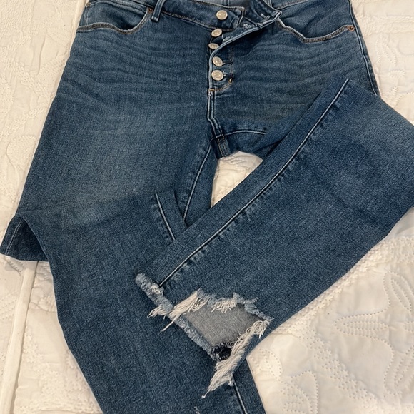 Abercrombie & Fitch high rise super skinny ankle jeans 30/ inseam, size 10 - Picture 3 of 5